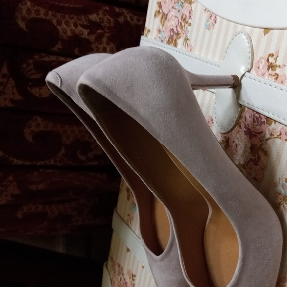 YULIA NADEEVA Pink Bridal Shoes Pumps Heels Soft Suede Sz 38 New - Picture 3 of 12